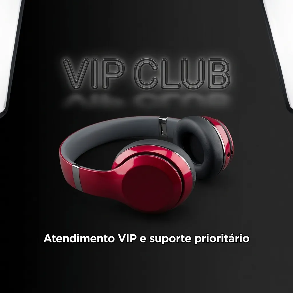Ilustração de atendimento VIP online, com gerente dedicado em chat e suporte prioritário por telefone e WhatsApp