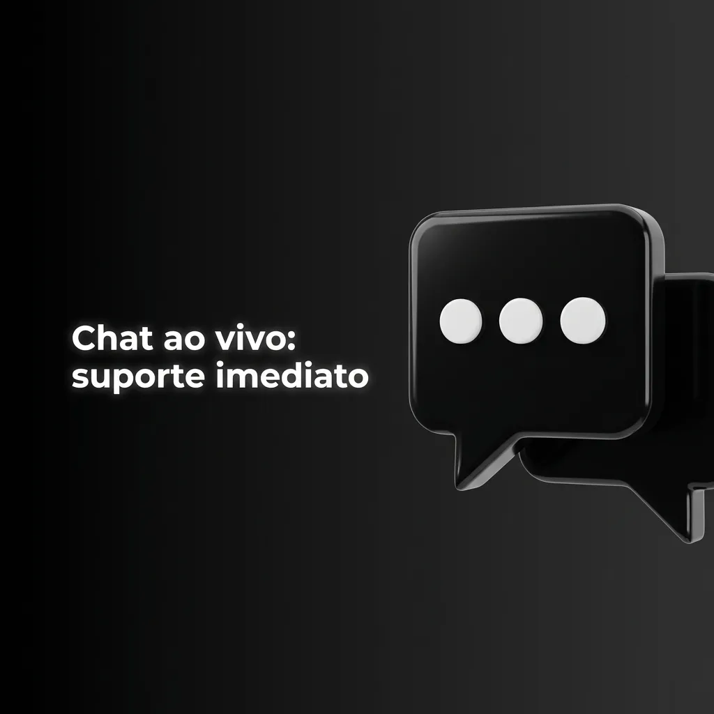 Ilustração de suporte por chat ao vivo 24h em português em site ou app, com ícone de ajuda na tela