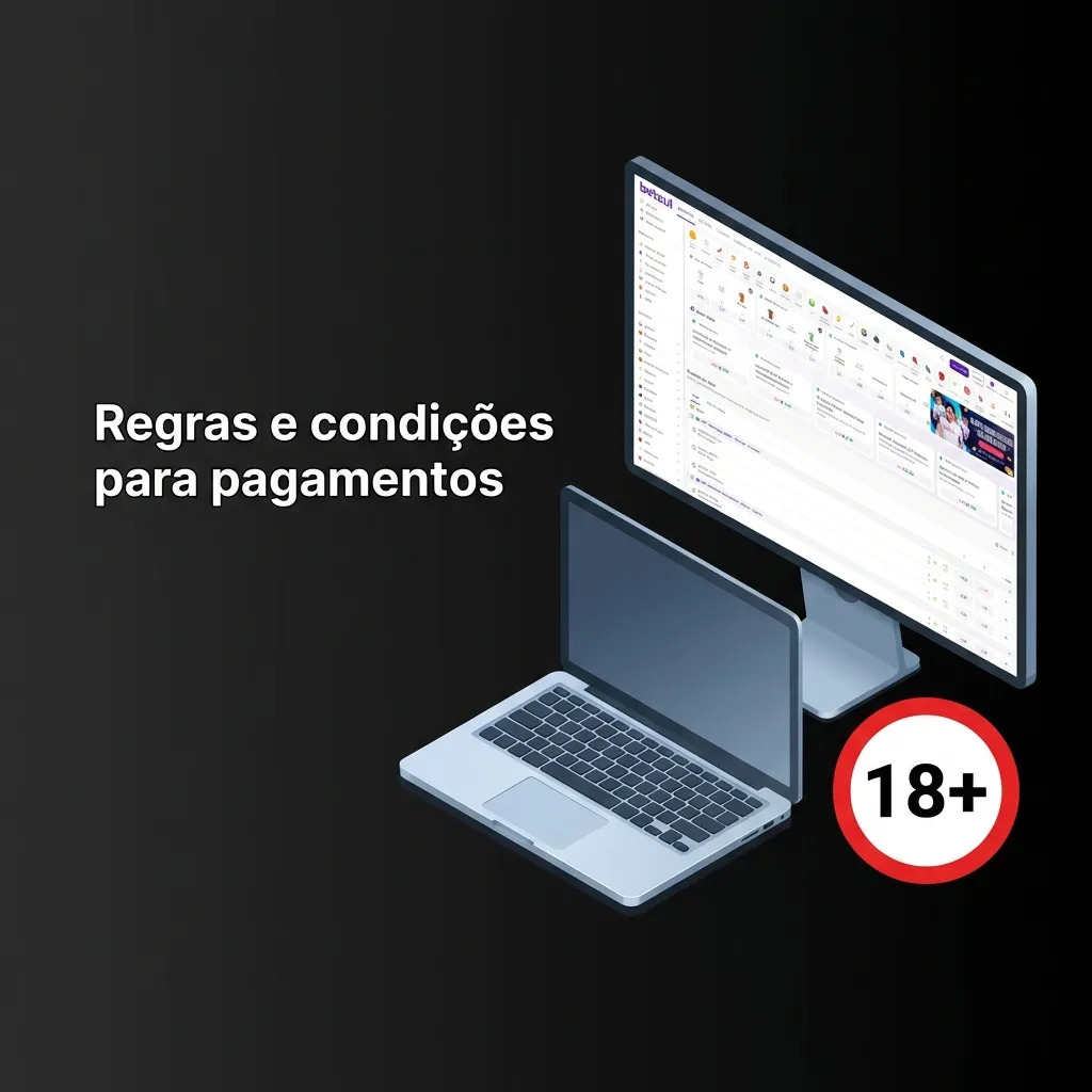 Tela de site da Betsul exibindo regras de depósitos e saques, bônus, limites, verificação de identidade e apostas em aberto