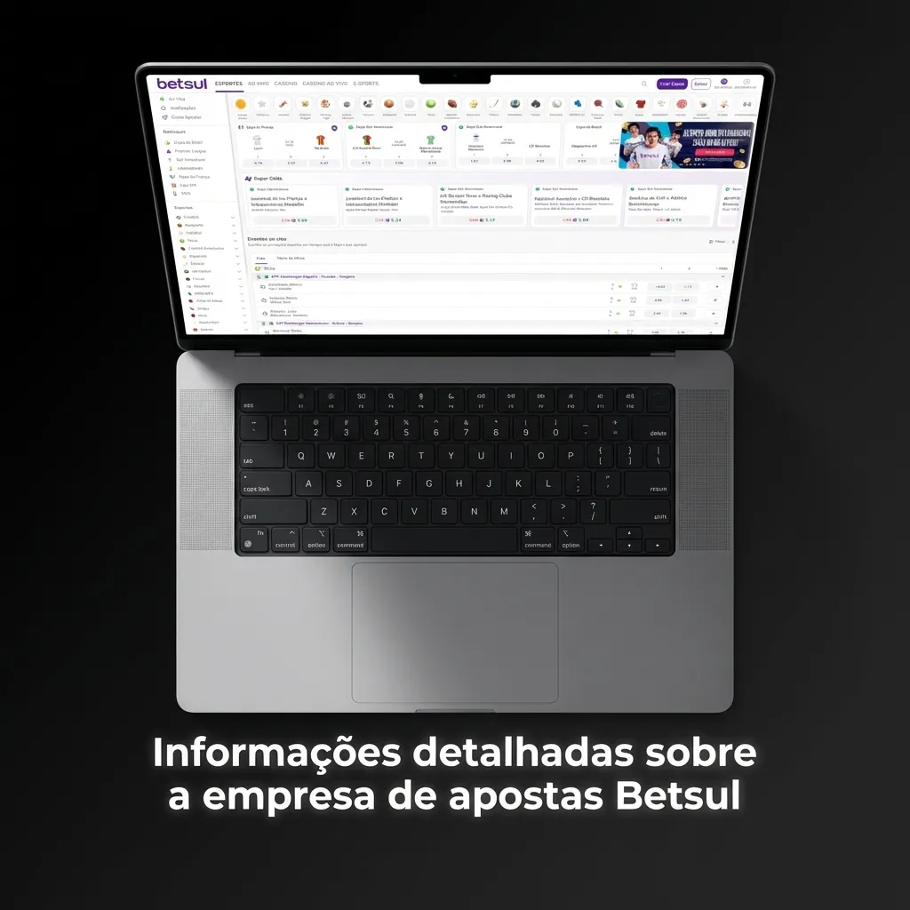 Tela do site Betsul exibindo apostas esportivas, cassino online, jogos ao vivo e destaque para segurança SSL
