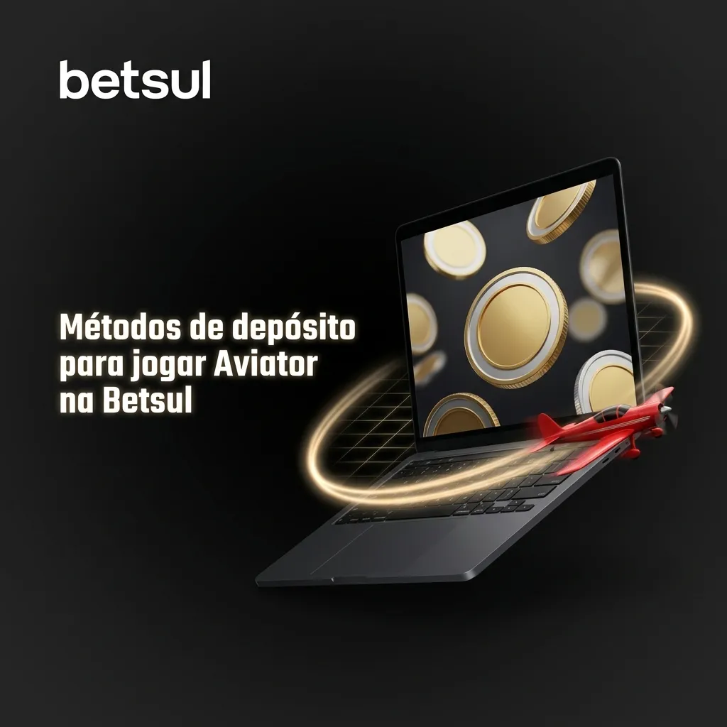 Tela da Betsul mostrando opções de depósito para jogar Aviator, como Pix, cartões, boletos e carteiras digitais